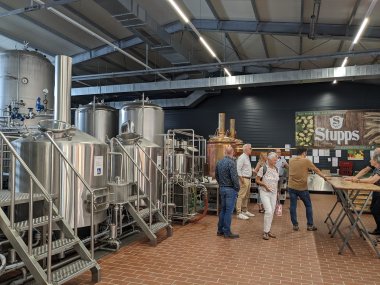   DIE BRAUKESSEL DER STUPPS BRAUEREI IN STEINBACH 