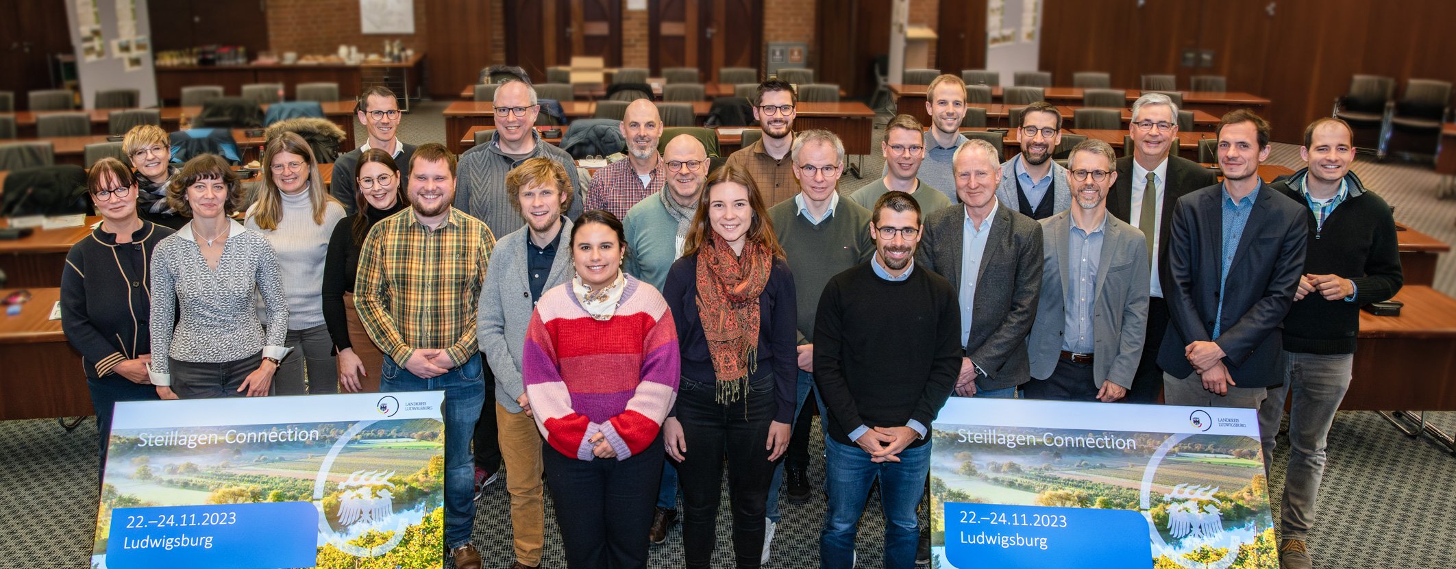die Mitglieder des Steillagen-Netzwerks im Landratsamt Ludwigsburg